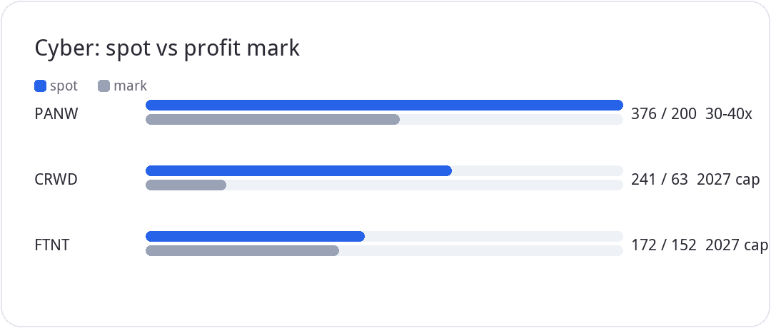 Cyber: spot vs profit mark